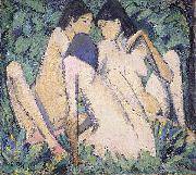 Three Girls in a Wood Otto Mueller